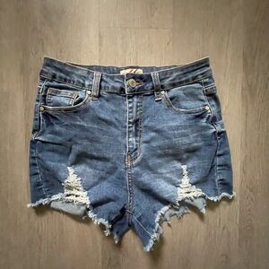 Distressed Denim Women Shorts